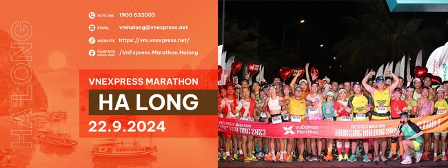 Giải chạy bộ VnExpress Marathon Ha Long 2024 diễn ra vào ngày 22/9/2024